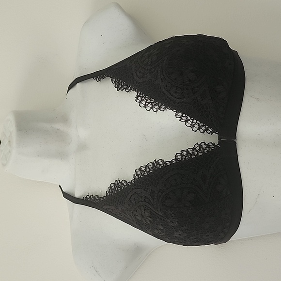 Victoria's Secret Elegant Black Lace Bralette Racerback Size Small - Picture 6 of 12